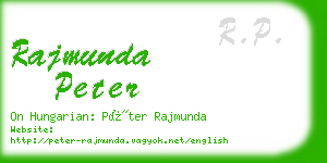 rajmunda peter business card